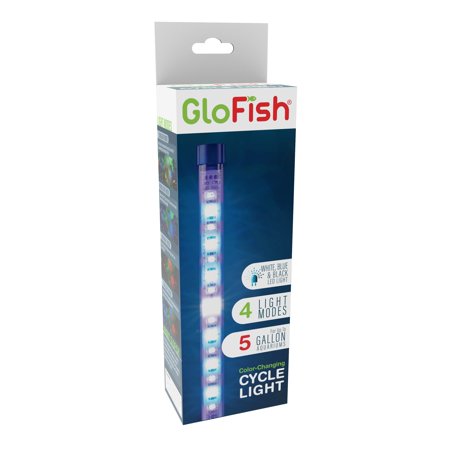 GloFish Color-Changing Cycle Light 5 Gallons, Four Modes with White, Blue and Black LED Lights