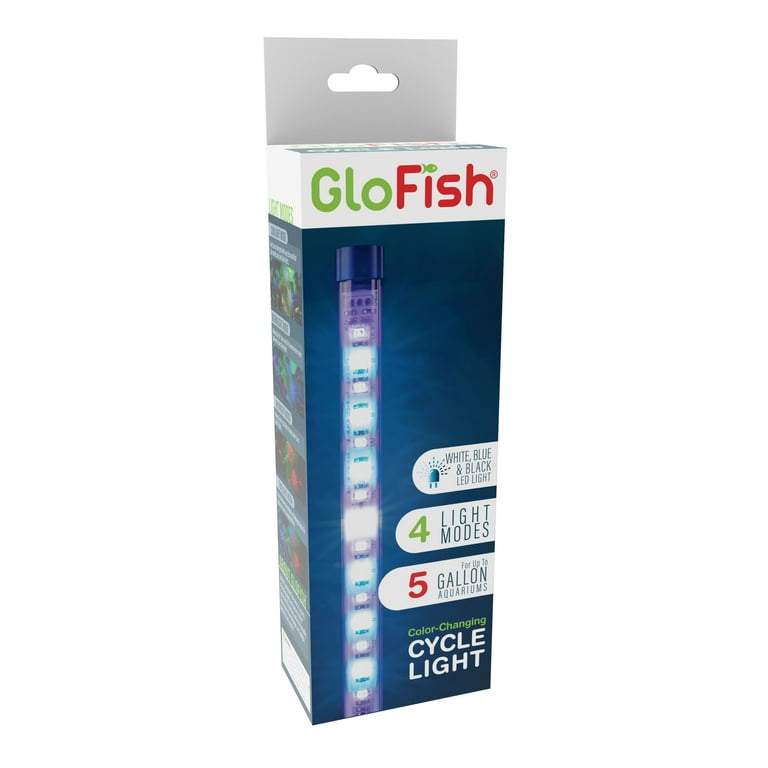 GloFish Color Changing Cycle Light 5 Gallons Four Modes with White Blue and Black LED Lights Walmart