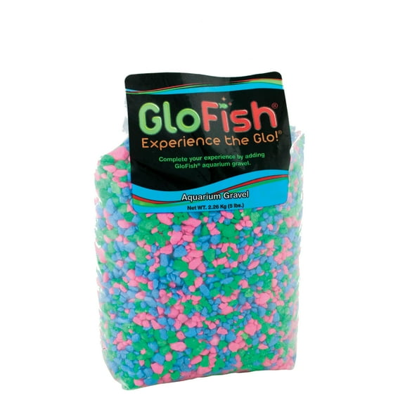 GloFish Pink/Green/Blue Aquarium Accent Gravel, 5 lb