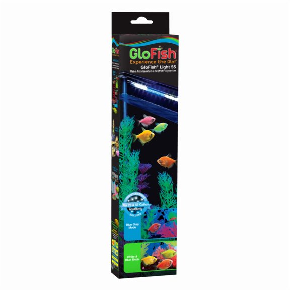 GloFish White/Blue LED Aquarium Light GloFish Light 55 - For 29 & 55 Gallon Aquariums - (2 x 13 LED Sticks)