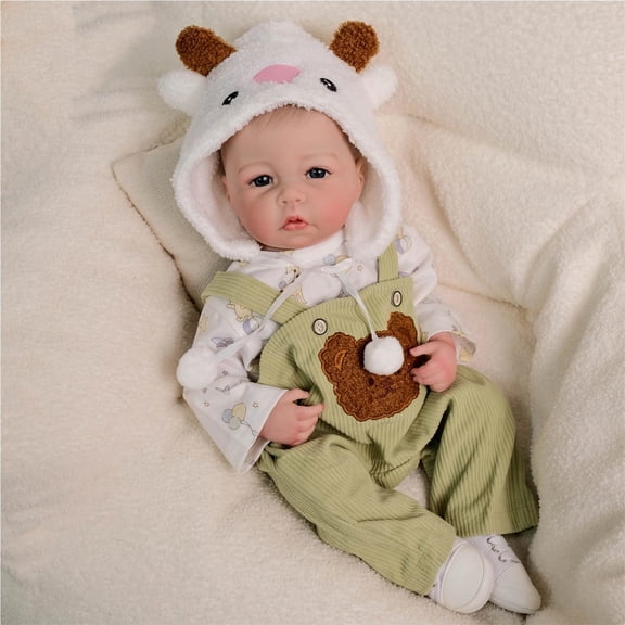 GloTide 19-inch Lifelike Doll Full Body Handmade with 3D Skin Painted Hair And Visible Veins