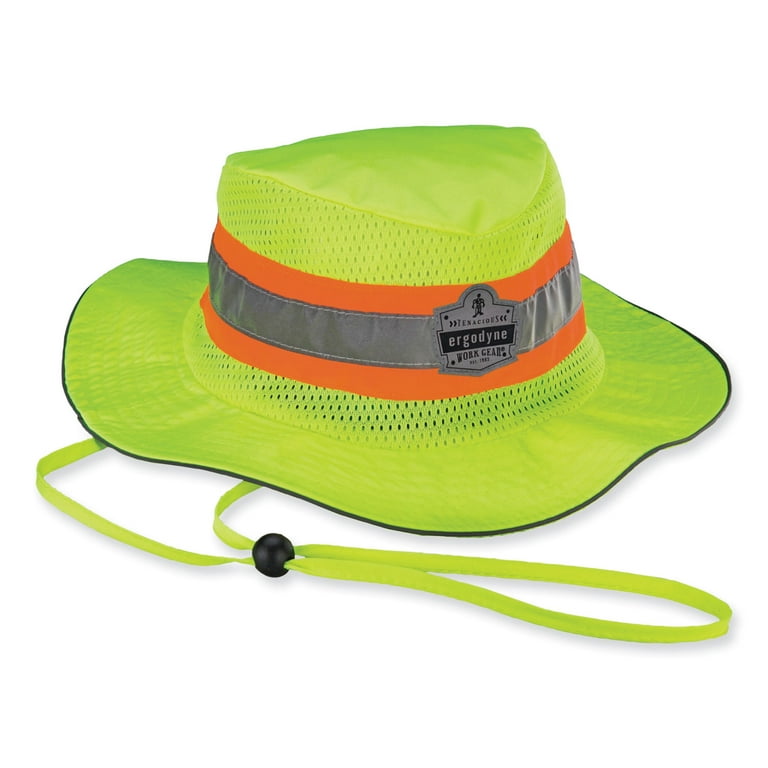 GloWear 8935 Hi-Vis Ranger Sun Hat, Polyester, Small/Medium, Lime, Ships in 1-3 Business Days GloWear 8935 Hi-Vis Ranger Sun Hat, Polyester, Small/Medium, Lime, Ships in 1-3 Business Days