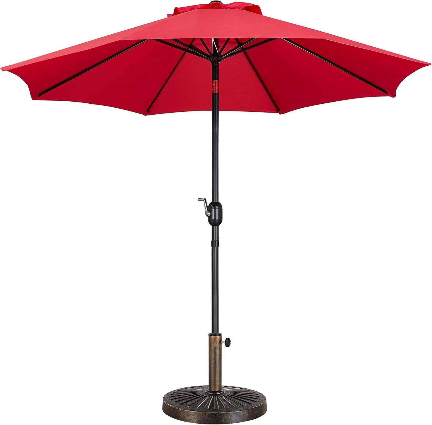 Gloaa 9FT Garden Table Umbrella with 30lb Patio Umbrella Base, Patio ...