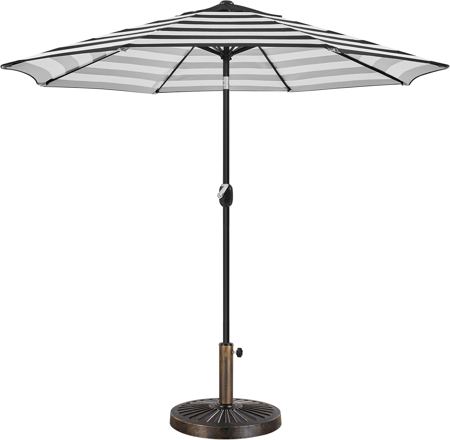 Gloaa 9FT Garden Table Umbrella with 30lb Patio Umbrella Base, Patio ...