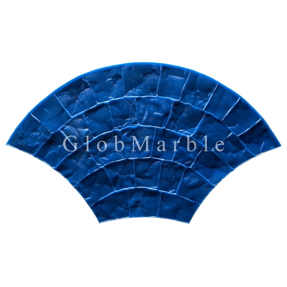 GlobMarble Cobblestone Fan Concrete Stamps Cobblestone Texture Imprint Stamp Mats SM 8000/2