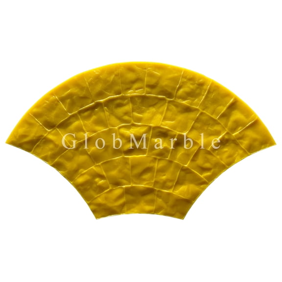 GlobMarble Cobblestone Fan Concrete Stamps Cobblestone Texture Imprint Stamp Mats SM 8000/3. Rigid, with handles