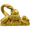 GlobaShun Chinese Snake Statue, 2025 Year of The Snake Figurine, Golden