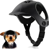 GlobaShun Dog for Small Dogs with Ear Holes, Hard Safety Pet Dog Hat for Puppy, Windproof Doggies Motorcycle for Outdoor Riding Hiking Cyclin