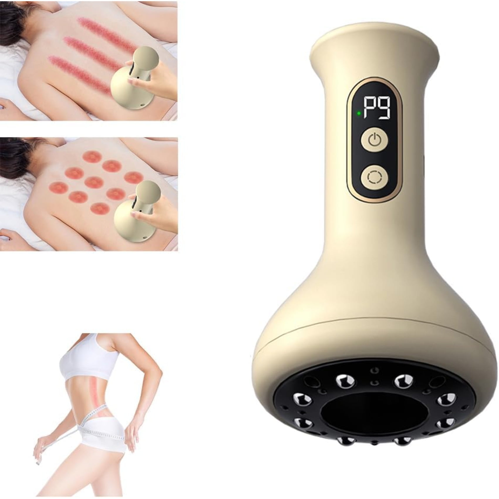 GlobaShun Handheld Cellulite Massager, Cellulite 9 Modes, Cordless  Rechargeable Vibrating Massager Body Shaping Machine for Arms, Legs, Back  Used at 