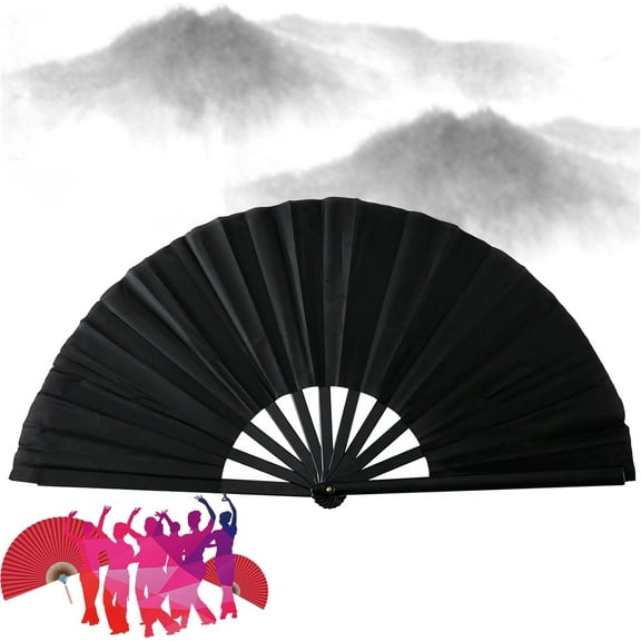GlobaShun Line Dance Popping Fan, Boots on the Ground Hand Fan, Large Clacking Fans for Line Dancing, Foldable Handheld Line Dance Fans for Dance, Party