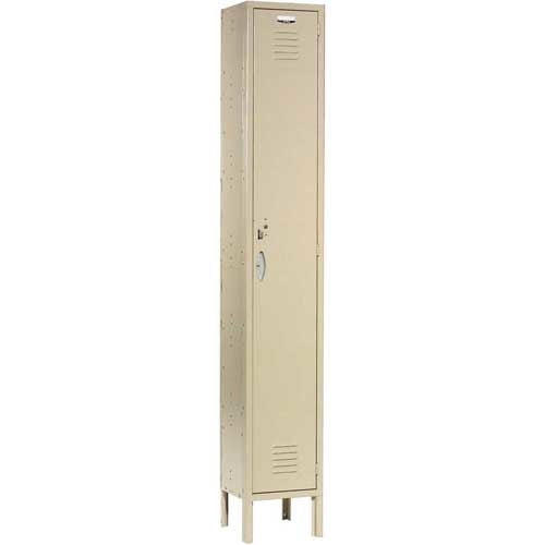 Single Tier Locker, 12x18x72, 1 Door Ready To Assemble, Tan