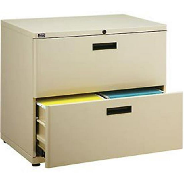 Global 248986PY 30 in. Interion Lateral File Cabinet 2 Drawer Putty