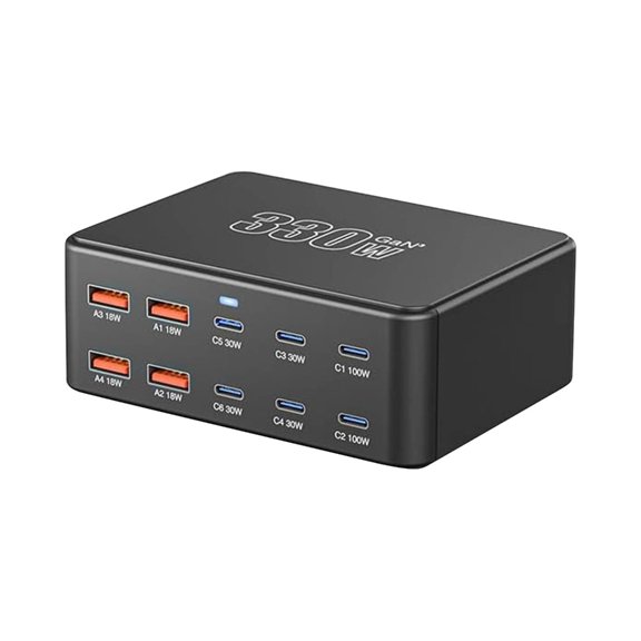 330W Device 10 Port Multiple Device Fast Charging Center Consistent Notebook Panel Smartphone
