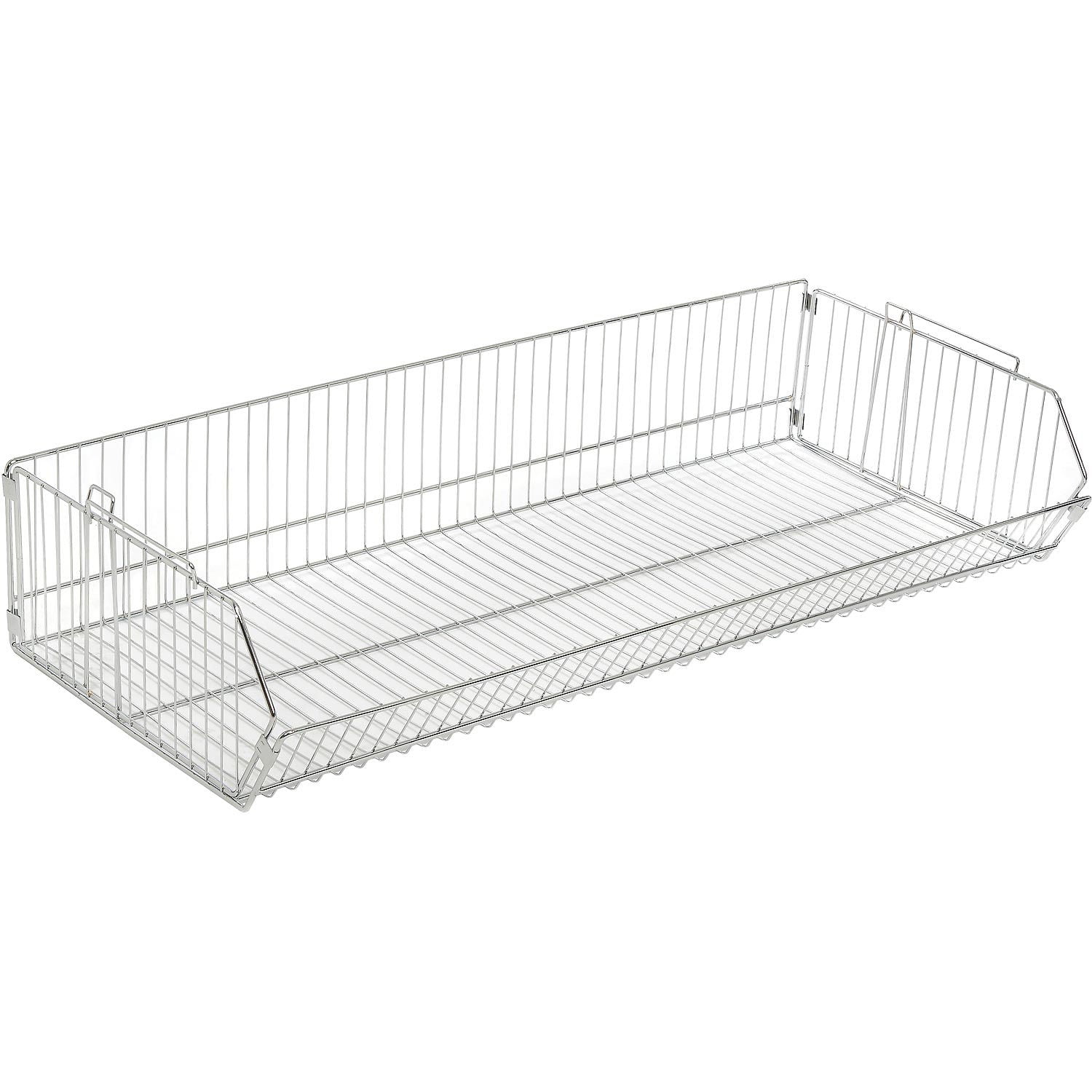 Chrome 48" Stackable Wire Storage Bin