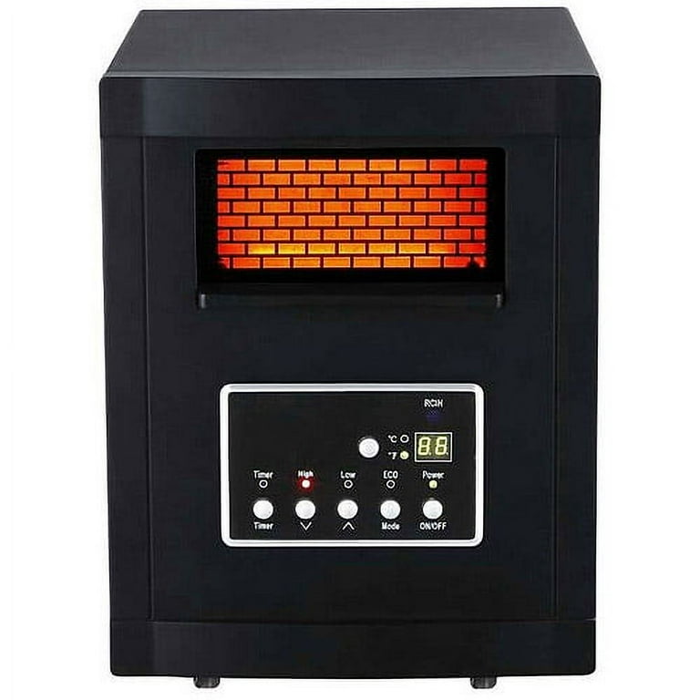 Global Air Large Room Infrared Quartz Heater with Remote