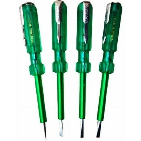 Global Antiques Taparia 814 Screwdriver Set Line Tester (Set of 4) Electrical Hand Tools for Home DIY & Professional Use