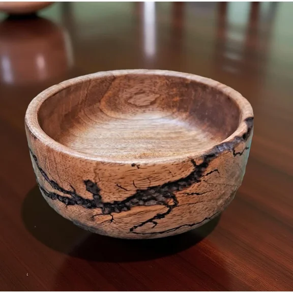 Global Antiques Wooden Salad Bowl, Food Round Wooden Fruit Salad Bowl, Wooden Mixing Bowl, Serving Bowl
