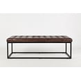 thumbnail image 1 of Jofran Global Archive 55" Genuine Distressed Leather Ottoman Bench, 1 of 3