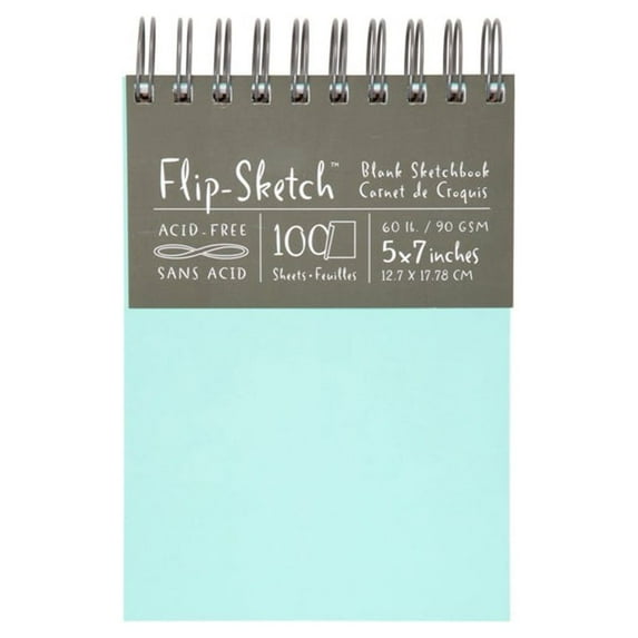 Global Art Flip-Sketch Sketch Book, 5" x 7", Pool, 100/Sheets