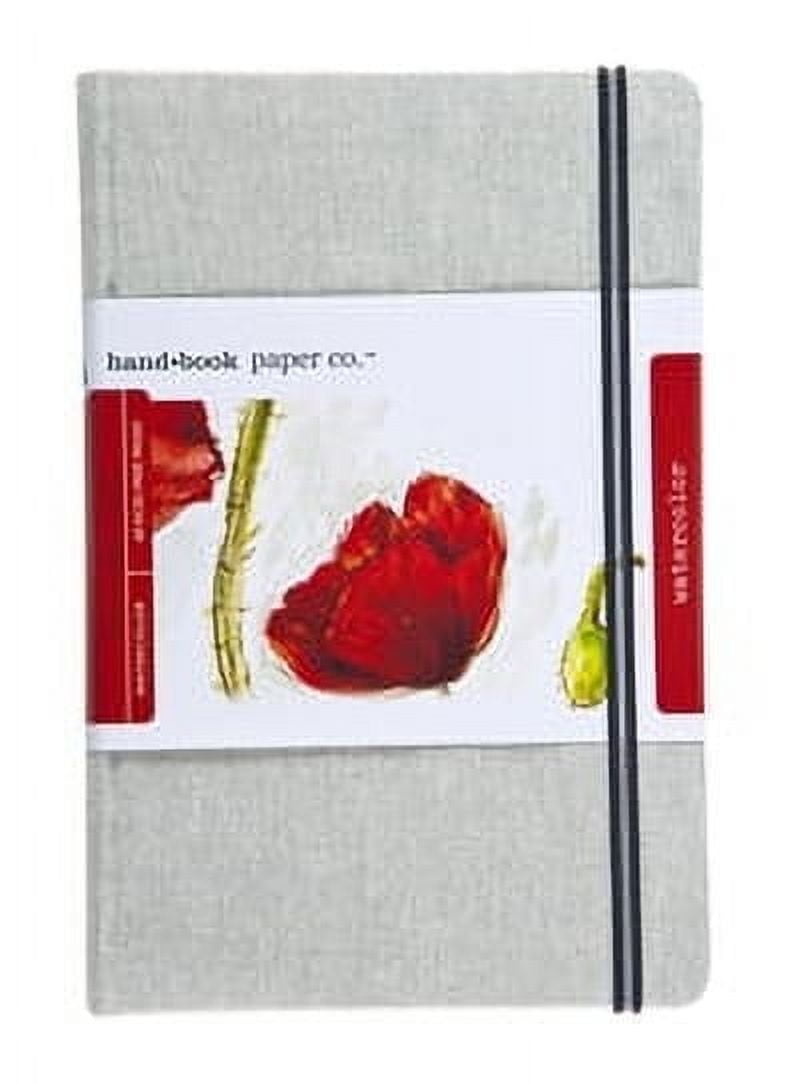 Natural Linen Watercolor Travel Journal with Elastic Closure