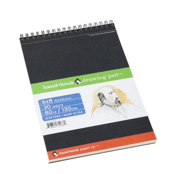 Global Art Handbook Drawing Pad, 6" x 8"