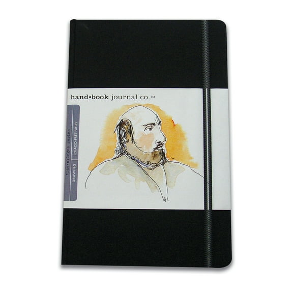 Global Art Handbook Travelogue Artist Journal, Large Portrait, 5.5" x 8.25", Ivory Black
