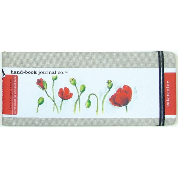 Global Art Handbook Travelogue Watercolor Journal, 3.5in x 8.25in