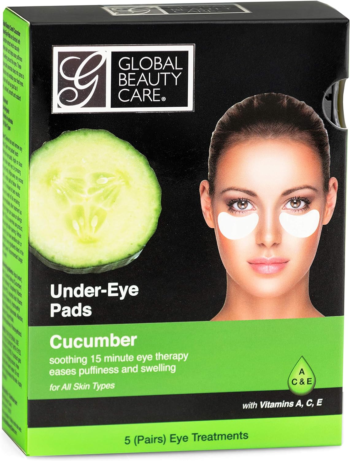 Global Beauty Care Cucumber Under Eye Treatment Pads 1Pack