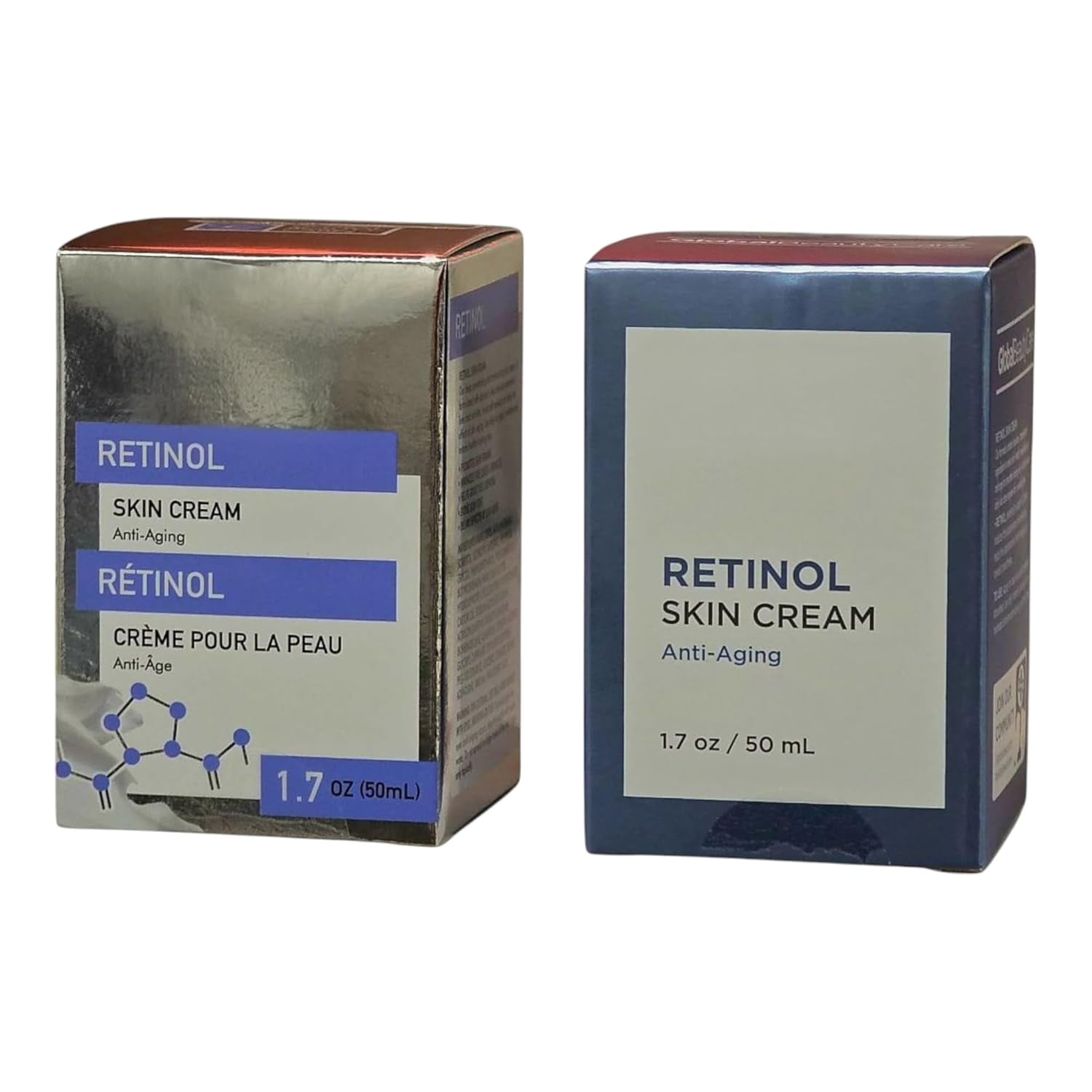 Global Beauty Care Retinol Skin Cream Anti Aging Wrinkles All Skin Types-1-7-oz (2 Pack)