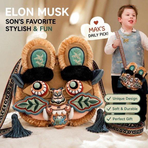 The Global Billionaire's Son's Favorite: Fun, Tribal-Style Tassel Crossbody Bag | Whimsical Emoji-Themed Bohemian Shoulder Bag | Handbag with Adjustable Strap—A Versatile Choice for Holidays, Travel,