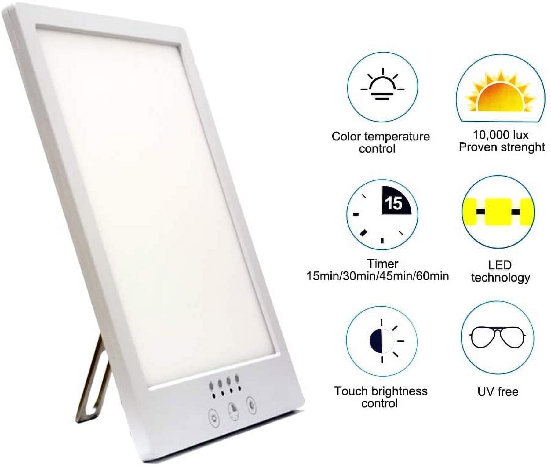 Global Care Market Adjustable Light Therapy Lamp Set with LED SAD Light, Stand & Charger