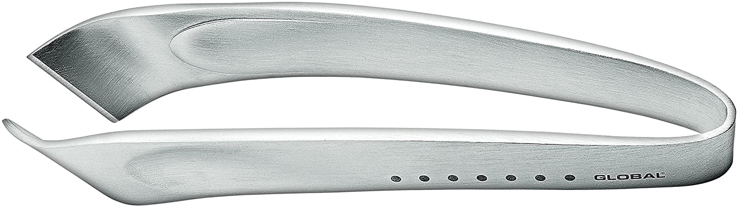 Global Classic Stainless Steel Curved Fish Bone Tweezers