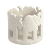 Global Crafts Circle of Elephants Light Natural Stone Soapstone Sculpture