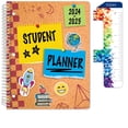 thumbnail image 1 of Global Datebooks Dated Elementary Student Planner for Academic Year 2024-2025 Includes Ruler/Bookmark and Planning Stickers (August 2024 through June 2025, Matrix Style - 8.5"x11" - Corkboard), 1 of 10