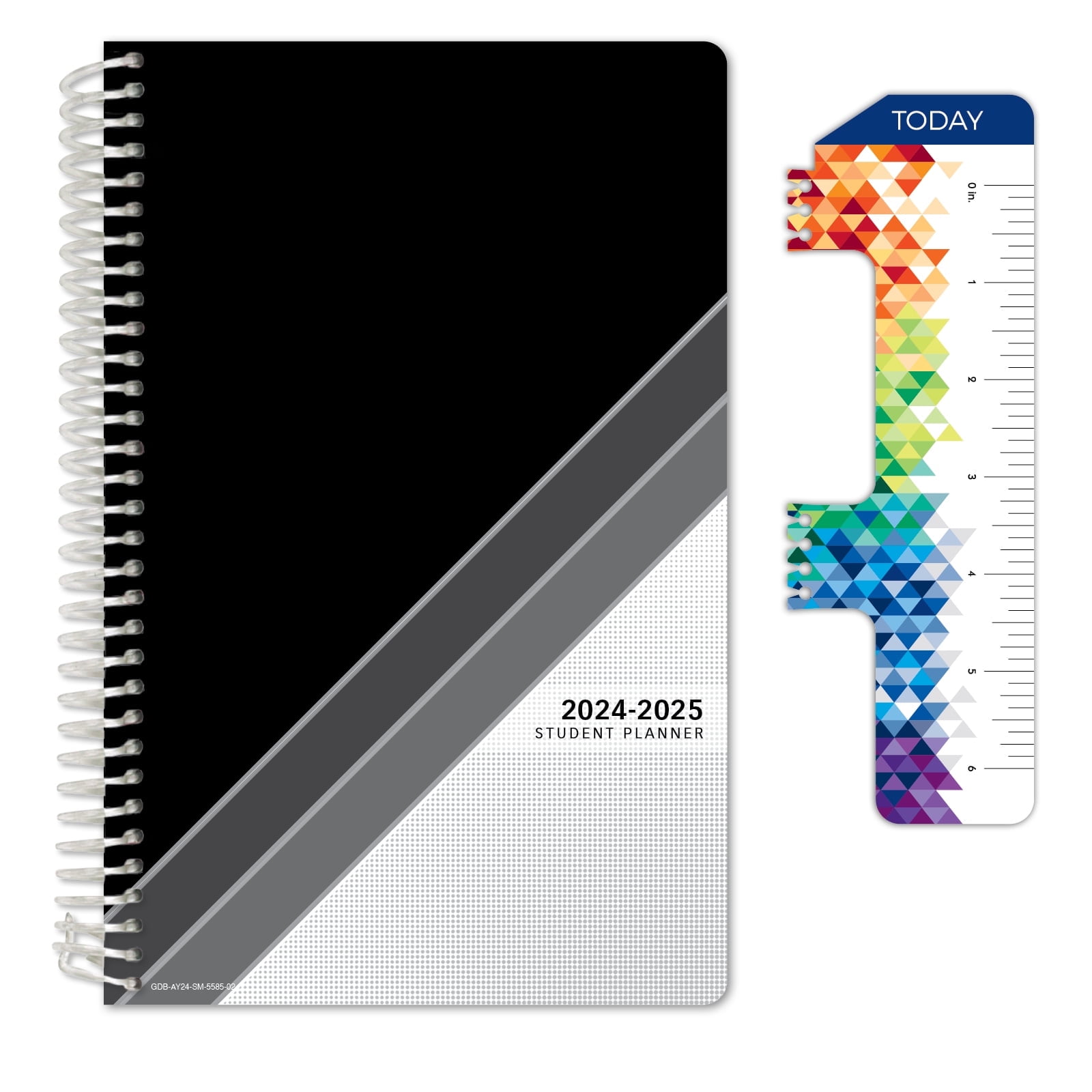 2018-2019 Student Planner 8.5"x11" High School Or Middle School For Academic Year 2018-2019 (Matrix Style Agenda -Subjects Cover) - Bonus RULER / BOOKMARK And PLANNING STICKERS
