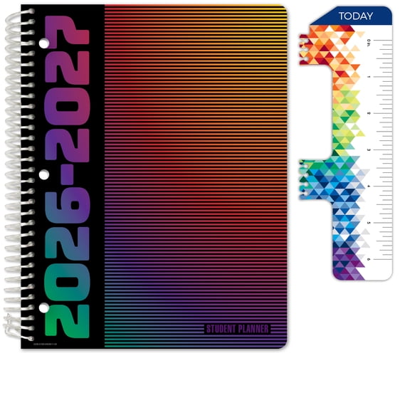 Global Datebooks Secondary Student Planner AY 2026-2027 - Matrix Style - 8.5"x11" (Spectrum)