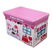 Global Decor Toy-Stor Kid Decor Children's Storage Container/Stool, Cake Shop