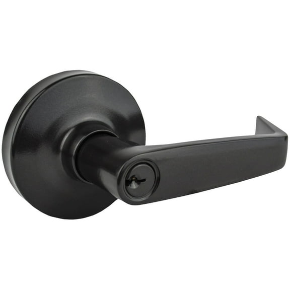 Global Door Controls Lever Handle Exit Device Trim with Storeroom Function in Oil-Rubbed Bronze Finish