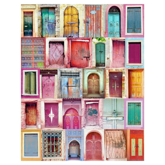 Global Doorways by Belle Maison Wrapped Canvas Art Print