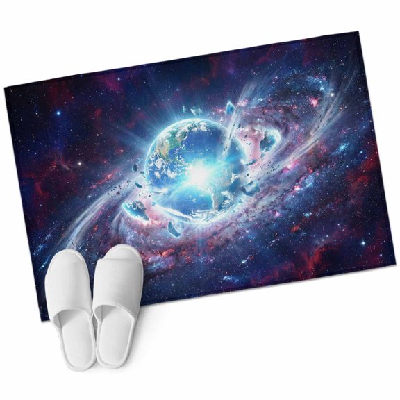 Global Explosion Area Rugs Collection 2'x3', Modern Abstract Art Galaxy Universe Non Slip Indoor Rectangle Throw Runner Rug Floor Mat Carpet for Living Room Dining Table Bedroom Nursery