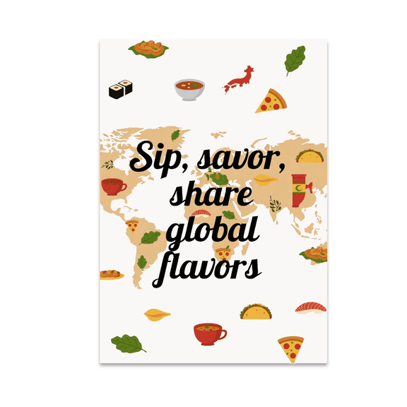 Global Flavors Wall Art - Food Lovers - 13x19 Poster Print