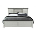 thumbnail image 1 of Ava Beige Solid and Engineered Wood Bookcase Headboard King Bed, 1 of 2
