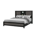 thumbnail image 1 of Global Furniture Lisbon Grey Black Bookcase King Bed Headboard Footboard, 1 of 1