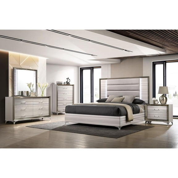 ZAMBRANO WHITE KING BED GROUP