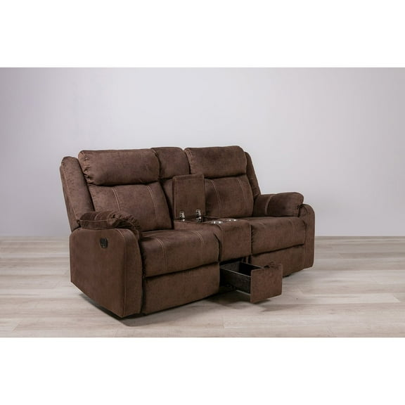 Global Furniture USA Transitional Domino Reclining Loveseats, Coffee