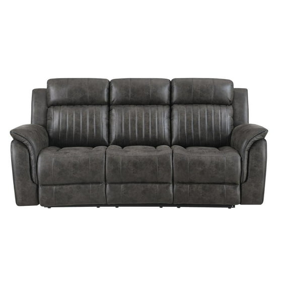 U8517 GREY RECLINING SOFA/RECLINING LOVESEAT/GLIDER RECLINER