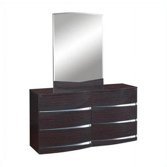 Global Furniture Aurora 6 Drawer Dresser in Wenge