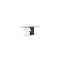 thumbnail image 1 of Global Furniture USA Aiah Gray/White Pedestal and Glass Top Dining Table, 1 of 10