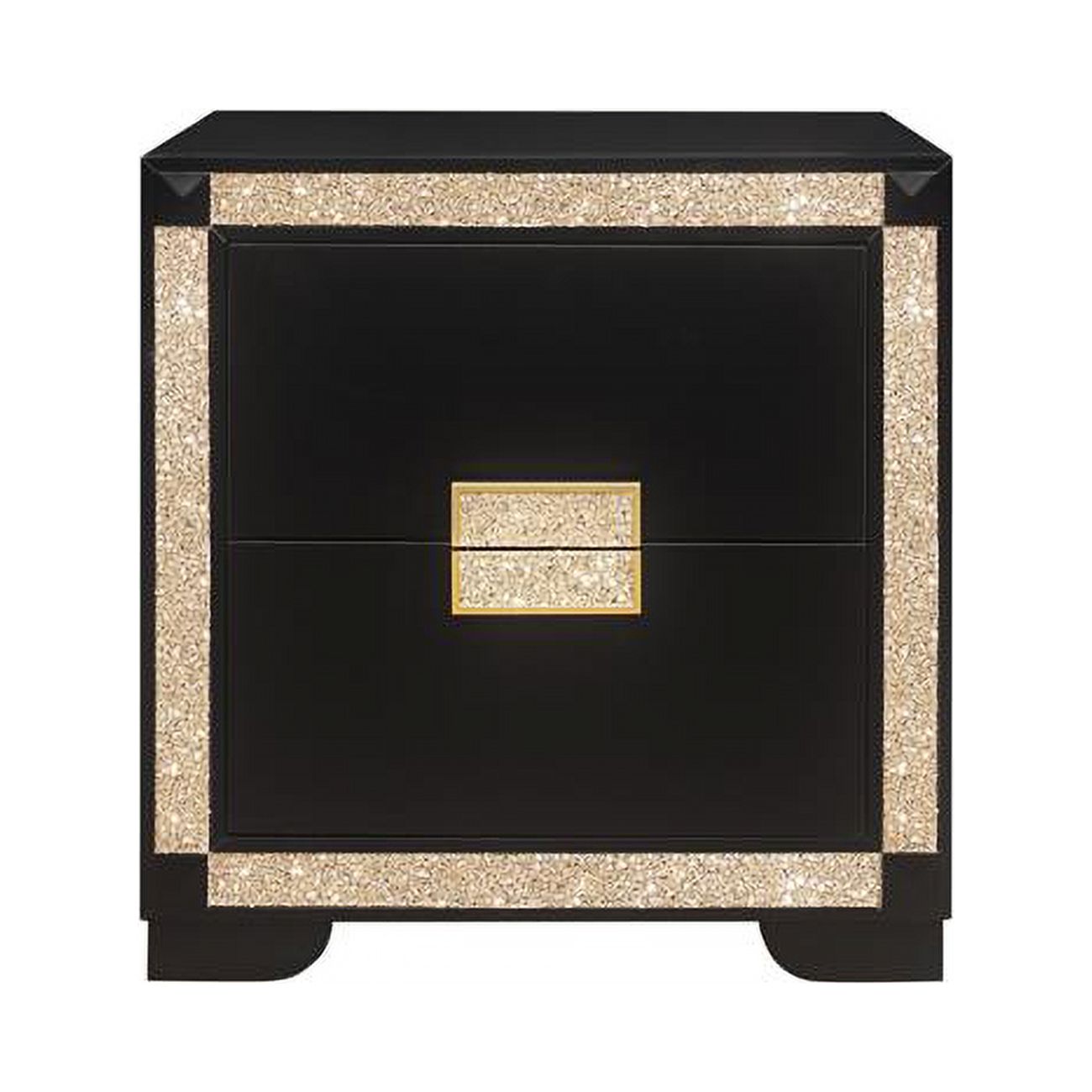 Global Furniture USA BLAKEBLACKGOLDNS Blake Black & Gold Nightstand