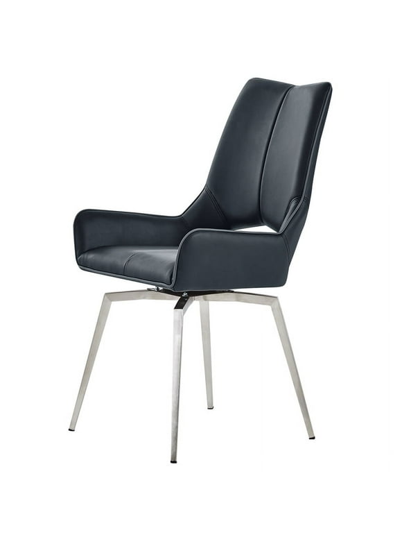 Global Furniture USA Black Swivel Bucket Chair (Set of 2)